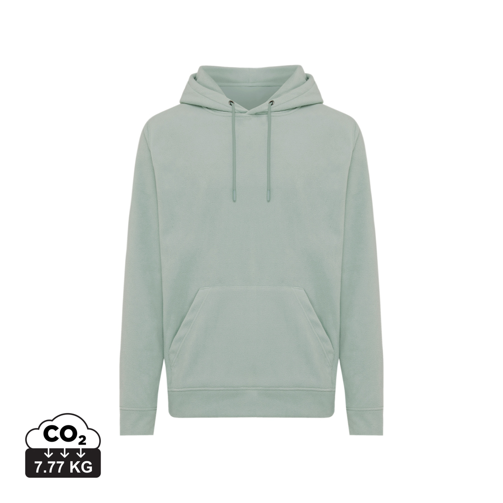 Polaire à capuche unisexe personnalisée Iqoniq Trivor Iceberg green